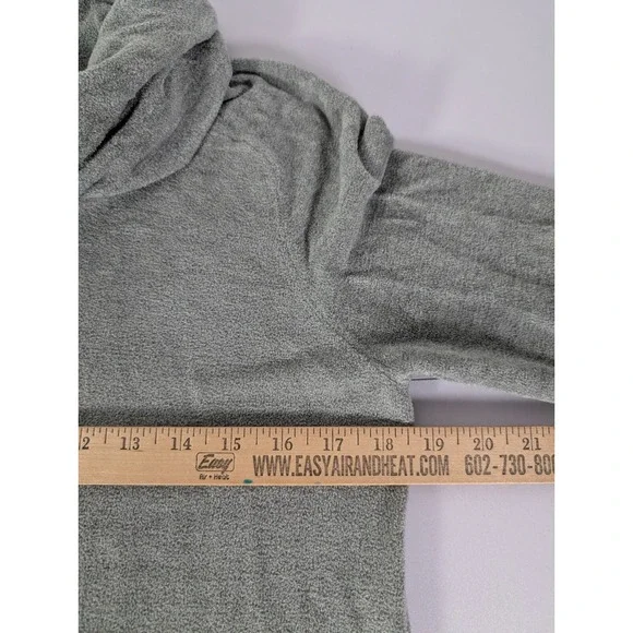 Barefoot Dreams Sweater Womens Small Gray Cowl Neck Cozy Chic Ultra Lite Soft - Picture 9 of 11